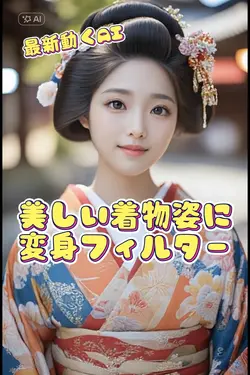 和服美人に変身