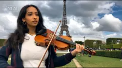 playing the violin