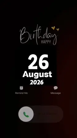 Hbd 26 August 2026 
