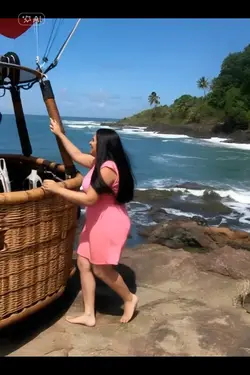 entrando no balão 