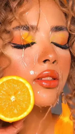 Orange make up🍊🧡