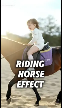 baby riding horse