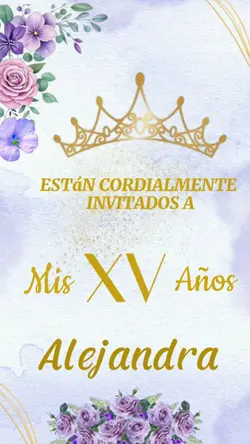 Quinceañera lila