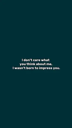 not to impress 