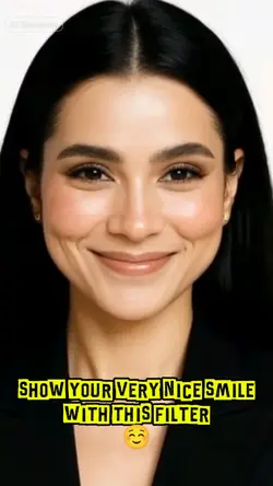 Smile lowered head