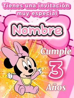 Minnie bebé invitaci