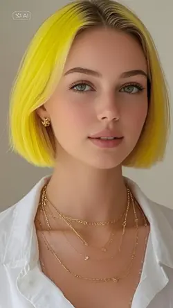 Yellow hair color ai