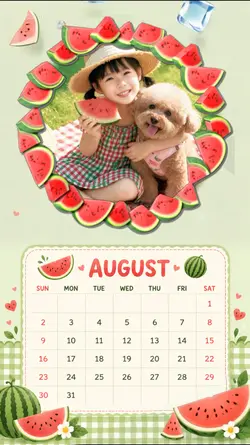 8月カレンダー🍉