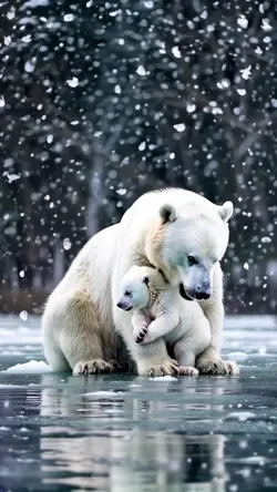 Animals in the snow
