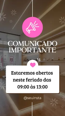 Loja aberta Feriado