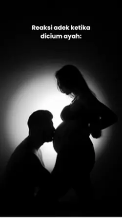 Reaksi adek diperut
