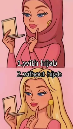 with hijab without