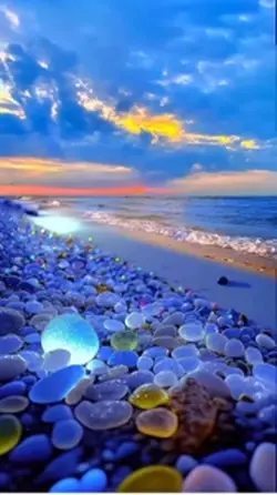 Glowing beach