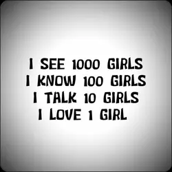 One girl