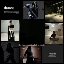 She dances to...