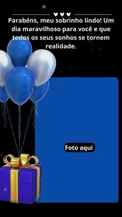 parabéns sobrinho 