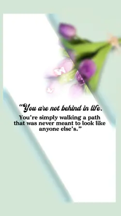 YOU ARE NOT BEHIND