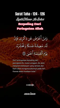 Surat Taha : 124-126