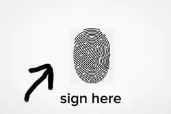 sign here
