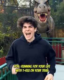 chased t-rex