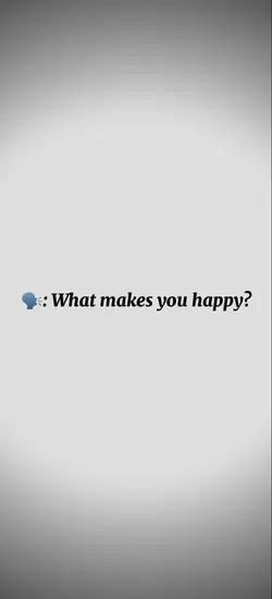 What makes you happy