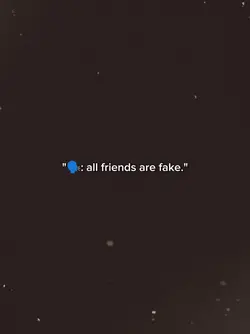all friends are fake
