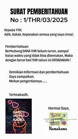 Pemberitahuan THR