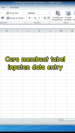 tabel data entry