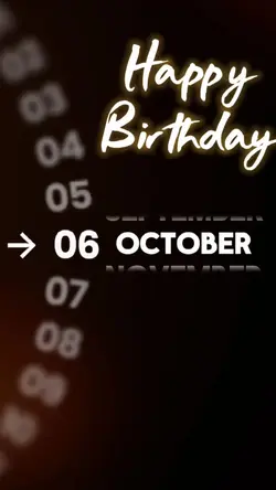 HBD 6 OCTOBER