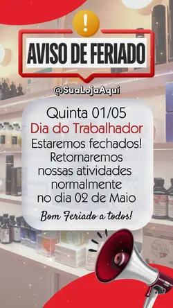 Aviso Feriado 01/05
