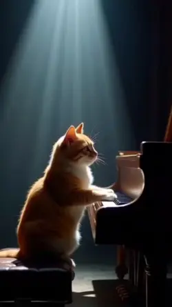 Piano cat 
