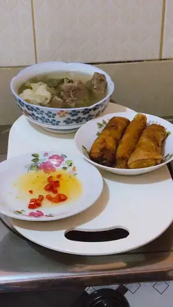 Beef soup & Shanghai