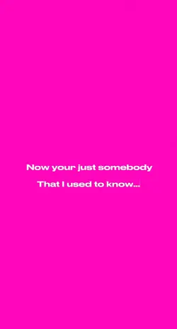 Used to know