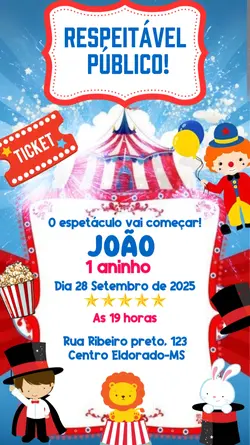 Convite Circo
