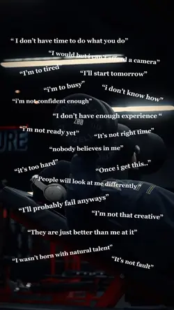 Excuses and useless 