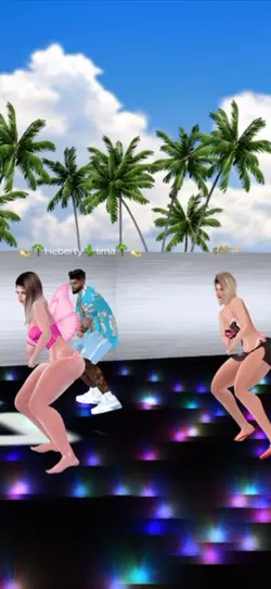 Mar com dança 