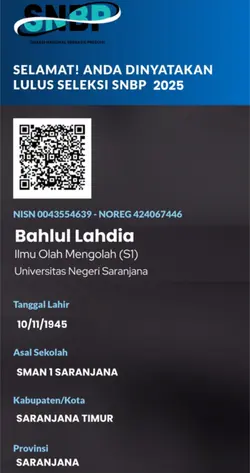 Lulus SNBP
