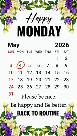 Monday 4 May 2026