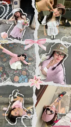 pink collage