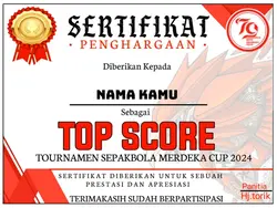sertifikat Top score
