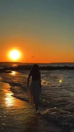 sunset beach slow