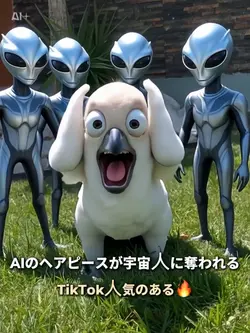 AIのヘアピースが宇宙人に奪われる