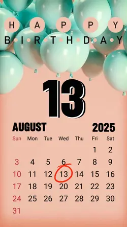 hbd 13 August 2025