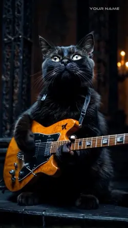 Ai cat play guitar 
