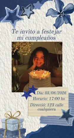 invitación de cumple