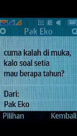cuma kalah di muka