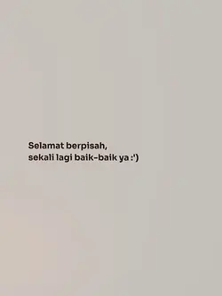 selamat berpisah 