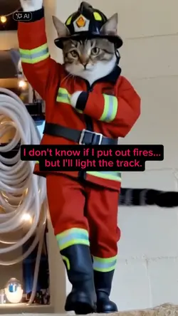 firefighter cat