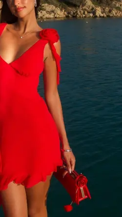 red dress