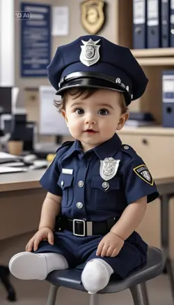 police baby cute 